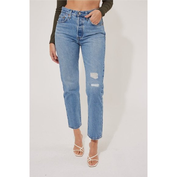 NWT Levi's 501 Crop in Luxor Reconstruction 31 - Picture 1 of 4